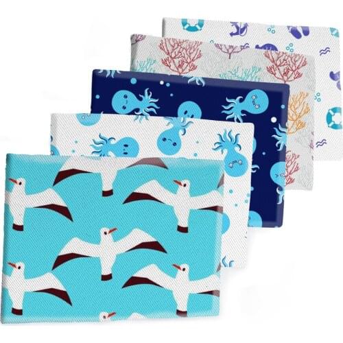 50*145CM Summer Fabric Cute Designs Pattern Printed Polyester Cotton Twill Fabric Patchwor Printed