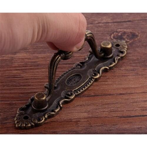 Hot 200pcs/lot 104mm Retro Alloy Kitchen Drawer Cabinet Door Handle Furniture Knobs Hardware Cupboard Antique Pull Handles