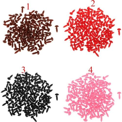 100pcs Teddy Noses Acrylic 7x9mm Safety Nose Toy Animal Bear DIY Making Crafts