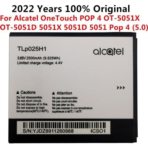 New TLp025H1 battery for Alcatel OneTouch POP 4 OT-5051X OT-5051D 5051X 5051D 5051 Pop 4 (5.0) TLp025H7 mobile phone