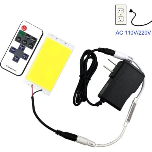 Sumbulbs 15W COB LED Panel Light Bulb with Dimmer 12V COB Chip Dimamble LED Lamp 1500LM White Blue 94x50MM DC12V for Car Lights