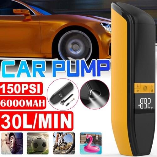 Portable Air Compressor Tire Inflator metal motor cordless Air Pump 150 PSI Tire Pump Car Tyre Inflatable for Car Bicycle Ball