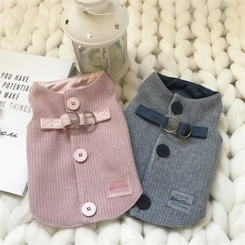 Dog Harness Vest 120cm Dog Leash Lead Autumn Winter Dog Clothes Outdoor Pet Clothing Outfit Cat Pomeranian Pug Costume Coat