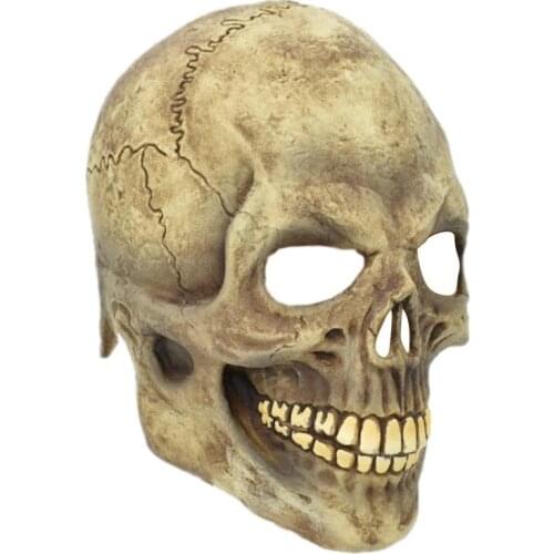Realistic Skull Full Head Mask Creepy Halloween Party Mask Cosplay Latex Prop Club Party Costume Cosplay Props Funny Adult
