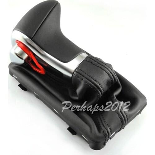 Chrome Leather Shift Knob for A4 Q-5-7 2009 2010 2011 2012 2014