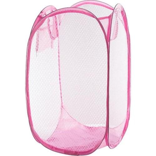 Laundry Baskets Mesh Easy-opening Foldable For University Dormitory