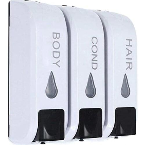 Triple Shower Soap Dispenser Wall Mounted Liquid Soap Shampoo Dispenser Washing Lotion For Bathroom