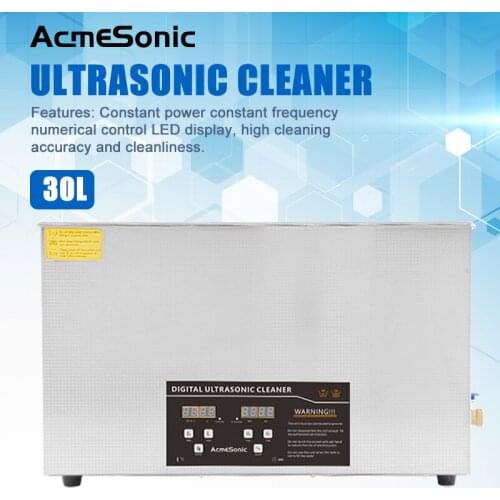 30L Ultrasonic Cleaner Solution Heated Ultrasonic Cleaner for Jewelry Watch Cleaning Industry Heated Heater with Drainage