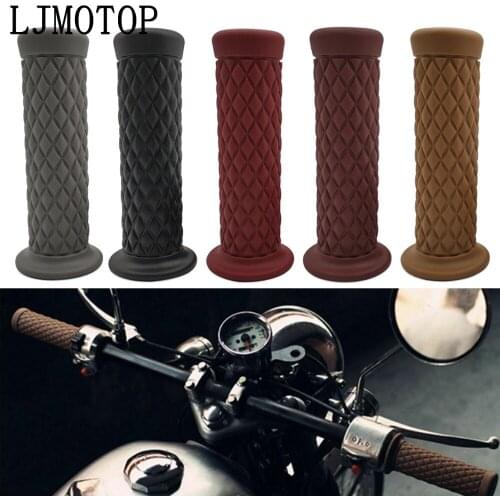 Universal 7/8" 22mm Motorcycle Grips Retro Handle Rubber Handlebar Grip For Yamaha XT1200Z SUPER TENERE WR250F YZF R1 XJR1300