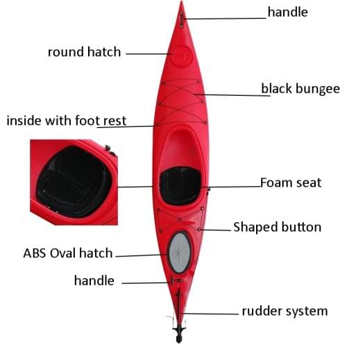 Vicking 3.5m single person Sit In Sea Fishing Kayak with paddle for water sports