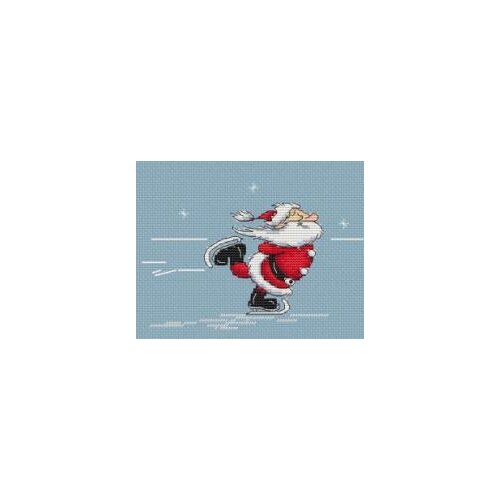 Skating Santa MM210106 cross stitch 11CT 18ct 14ct cotton thread embroidery DIY handmade needlework