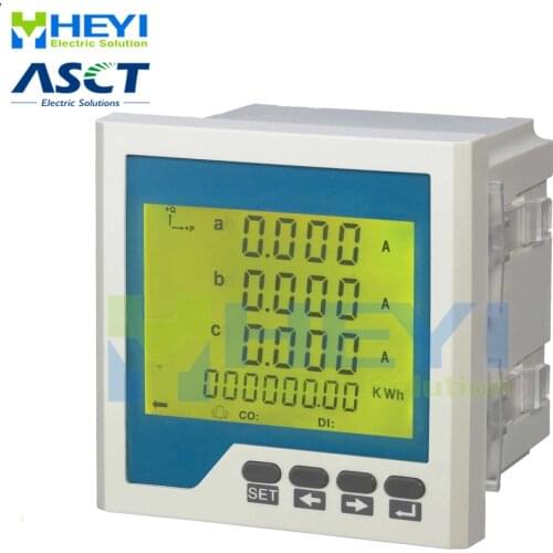 LCD Three phase multifunction meter 96*96 Mulit meter for amp voltage frequency power energy measurement digital panel meter