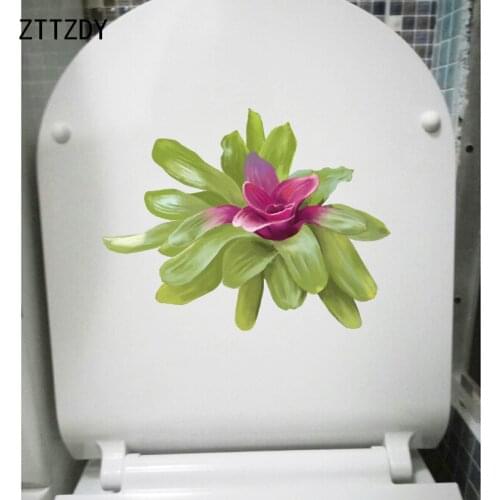 ZTTZDY 23.4*18CM Tropical Plants Personality Toilet Sticker Home Rooms Wall Decals Decor T2-0330