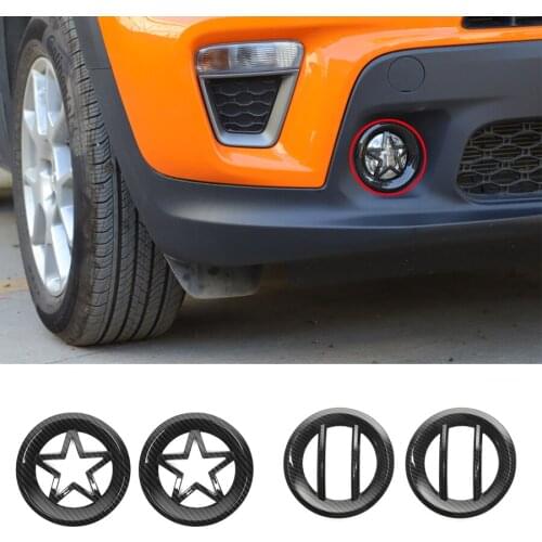 2Pcs/set ABS Car Decoration Sticker Front Fog Lights Trim Cover For Jeep Renegade 2019