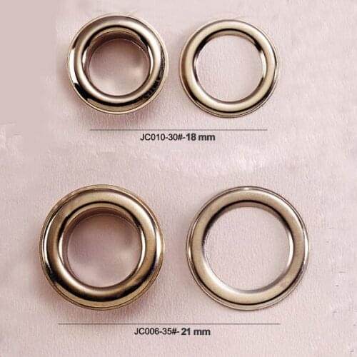 80pcs/lot big round metal brass eyelets with washer metal grommets nickle plating color JY-004 18mm,21mm