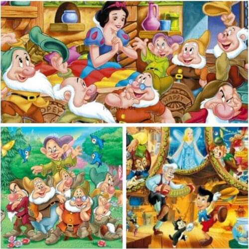 5D Diamond Embroidery Diamond Painting Disney Mosaic Snow White and The Seven Dwarfs Cross Stitch Kits Painting Home Decor