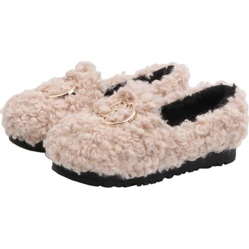 Skoex 2020 New Girls Cotton Shoes Autumn And Winter Childrens Plus Cashmere Warm Home Shoe Slip-on Kid Fashion Trend Warm Shoes