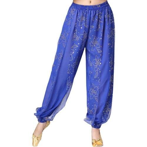 Children Belly Dance Accessories Performance Clothes Class Wear Sequins Pants Sheer Chiffon Dance Long Trousers (without belt)