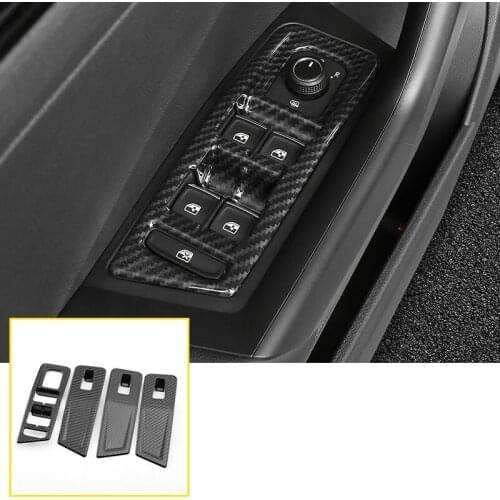 For Volkswagen T-Roc T Roc 2018 2019 STAINLESS STEEL ABS Inner Door Armrest Window Switch Control Panel Molding Cover Kit Trim