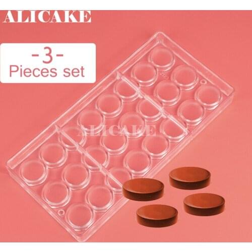 1-3Pcs / Set Polycarbonate Chocolate Molds Tray Form 24 Cavity 5.4g Chocolate Moulds Plastic Baking Mold Pastry Bakeware Tools