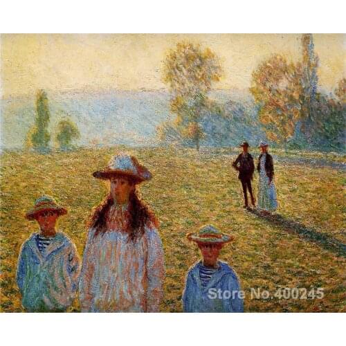 Canvas Art online Claude Monet Paintings Landscape at Giverny High quality Hand painted