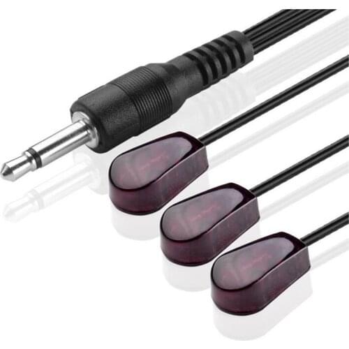 IR Emitter Extender Extension Cable-Triple 3 Head 3.5mm Jack Infrared Red Transmitter with IR Repeater Extender System Kit -10FT