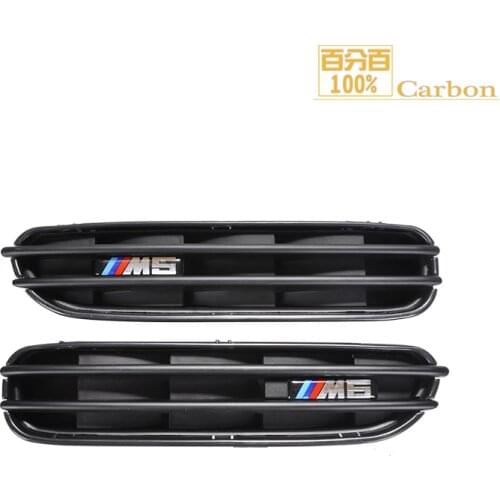ABS Matt Black Side Vent Grille Cover For E60 M5 Style 2006-2010 Fender Decoration Trim