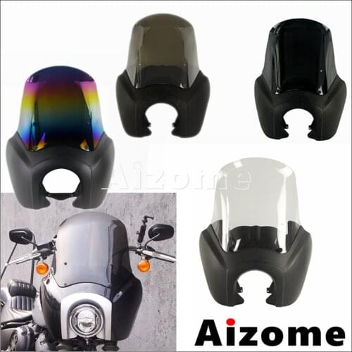 Motorcycle 5.75inch Cafe Racer Headlight Windshield Fairing Cover For Harley Softail Standard FXST Street Bob FXBB 2018-2021