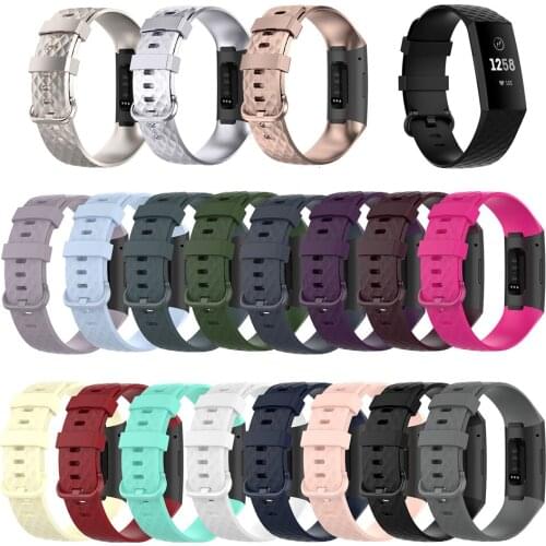 Soft Silicone TPU Watch Strip Colorful Band Watchband for Fitbit charge4 /charge3 /charge3 SE Smartwatch Bracelet Accessories