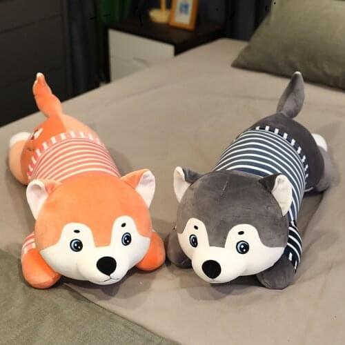 New Simple Large Husky Doll Plush Toy Erha Soft Skin-friendly and Comfortable Doll Pet Dog Pillow Birthday Gift Stuffed Animals