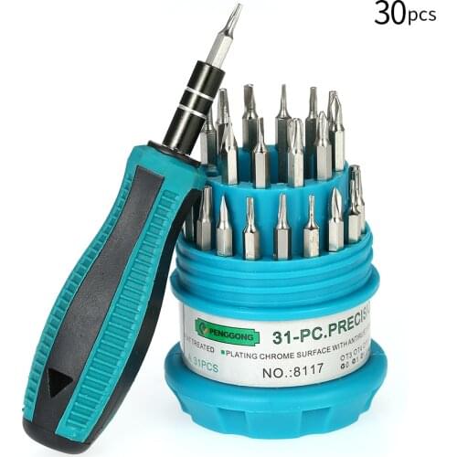 PENGGONG 31PCS Multi-purpose Screwdriver with Magnetic Tools Screwdriver Set PDA Phone Repair Kit Tools for Hard Drive Watch PSP