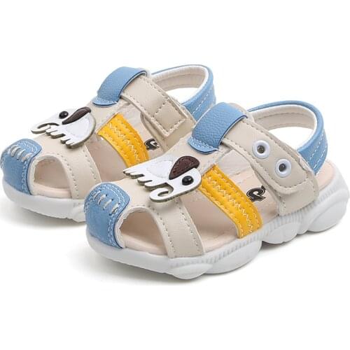Cute Elephant Baby Sandals For Girls Boys PU Leather Toddler Shoes Summer New Children Casual Shoes Little Kids Beach sandals