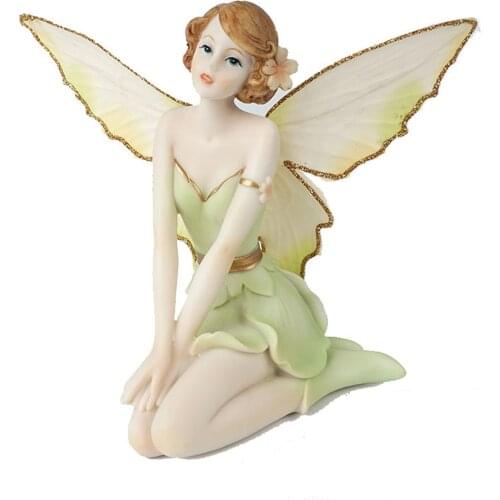 FairyCore Fairies for Fairy Garden Miniature Figurines Fairy Figurine Ornaments Resin Statue Tiny Sitting Angel Garden Decor