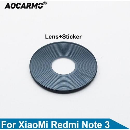 Aocarmo For XiaoMi Redmi Note 3 Rear Back Camera Lens Glass Φ11.40mm With Adhesive Sticker