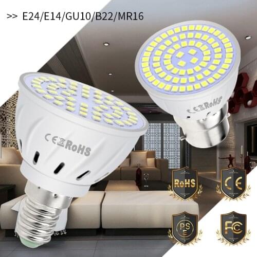 WENNI MR16 LED Lamp GU10 Spotlight E27 LED Bulb E14 220V Spot Light B22 Bulb 48 60 80leds Ampoule GU5.3 Energy Saving Lighting