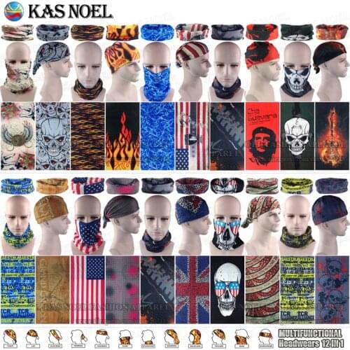 Top Popular Various Pretty Men Bandana Multi Purpose Microfiber Tubular Bandana Face Wrap Headwear Scarf Multifunction Headband