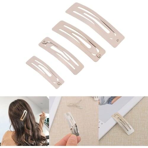 1PC Square Metal Kid Silver DIY Silver Hair Clips Girls Girl Hair Clip Claw Barrette Pin Womens Hairgrips BB Clips Square Clips