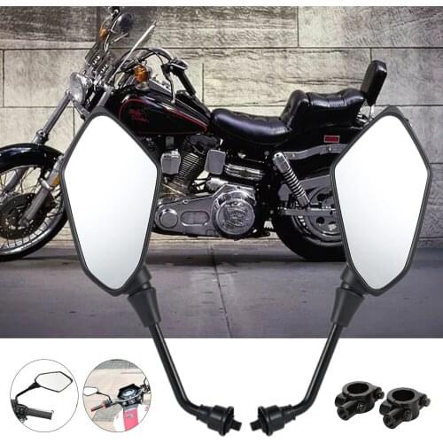2Pcs/Pair Motorcycle Rearview Mirror Code with mirror Scooter E-Bike Rear View Mirrors Back Side Convex Mirror