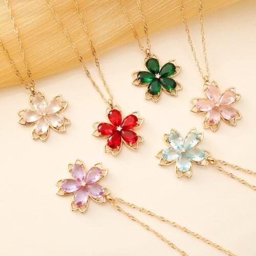 Alloy Crystal Flower NecklaceFfor Women Exaggeration New Princess Castle Retro Fashion Pendant Jewelry Necklace for Women