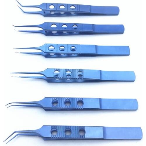 11cm Titanium Hair planting Tweezers Platforms Ophthalmic Dental Forceps