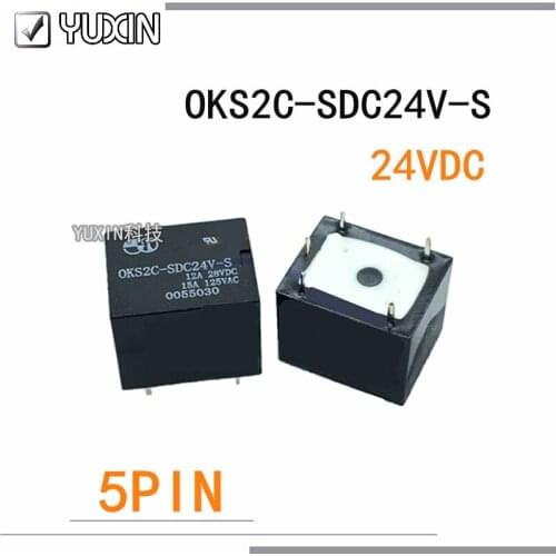 10PCS/LOT 100%Original&New Relay OKS2C-SDC24V-S 24V OKS2C SDC24V S 24VDC 5PINS 15A