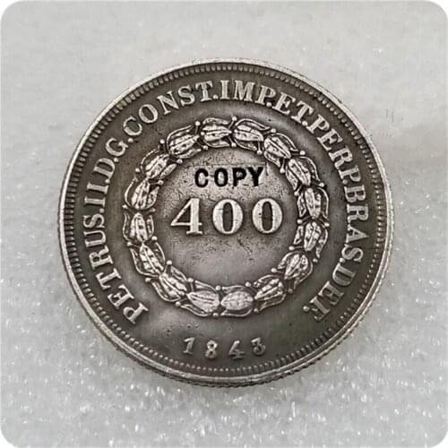1843 Brazil 400 Reis COPY COIN