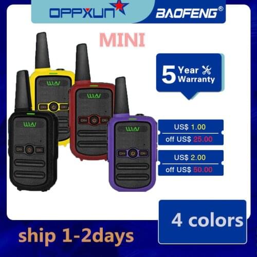 2Pcs WLN KD-C52 MINI Walkie-talkie Handheld Fm Transceiver KD C52 Ham HF Cb Two Way Radio Small Portable for Gift Kids Children