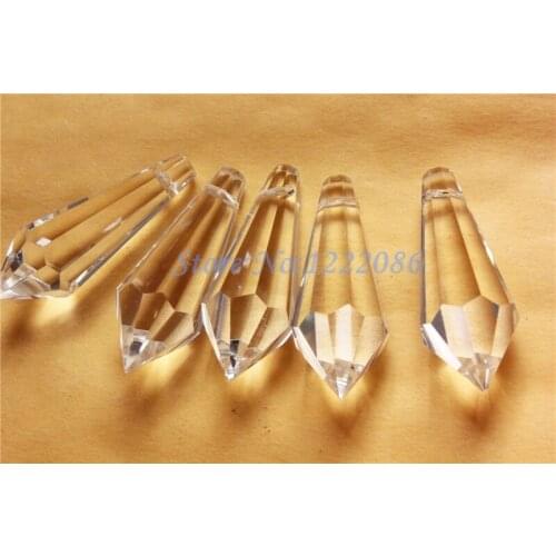 20Pcs 38mm Crystal Icicle Prisms Crystal Drops For Chandeliers Free Shipping