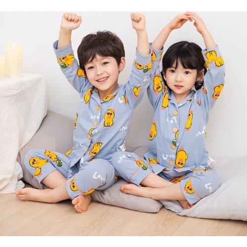 2021 Children Pajamas Set Kids Baby Girl Boys Cartoon Casual Clothing Costume Long Sleeve Children Sleepwear Pajamas Sets