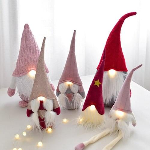 2021 Santa claus lamps Doll christmas window decoration Christmas sale Elf doll lighted santa claus christmas interior decor