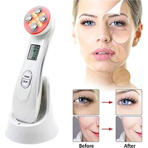 5in1 RF&EMS Mesotherapy Electroporation Face Beauty Machine Radio Frequency LED Photon Skin Rejuvenation Tightening Brighten