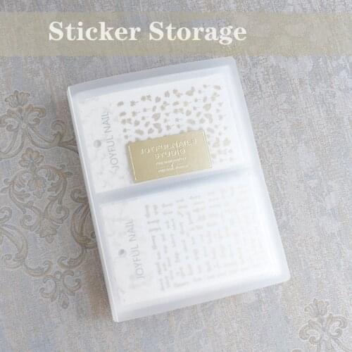80Slots Nail Art Sticker Case Holder&Nail Stamp Template Holder Photo Album Storage For Size Smaller Than 12.7×8.9cm Empty Case