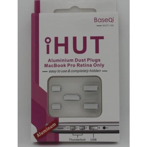 Baseqi iHUT Aluminum Dust Plugs for MacBook Pro Retina 13" &15inch 5pcs/set