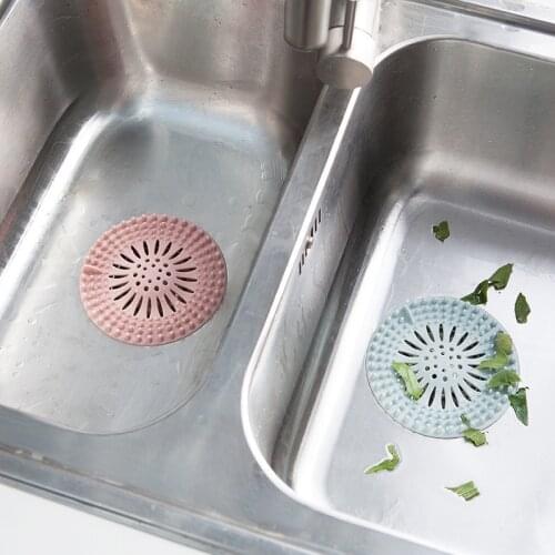 Anti-Clogging of The Sink Creative Silicone Leak-Proof Pad New Silicone Floor Drain Mat Bathroom and Kitchen Non-Sli Hair Filter